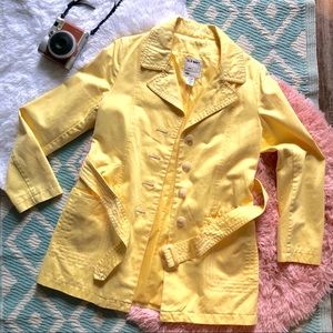 Old Navy Yellow Canvas Overcoat Jacket